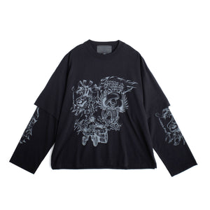 Jungles Jungles Loud Noises Long Sleeve Tee – Black