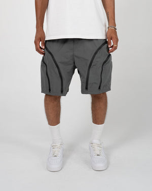 EPTM Double Zip Shorts – Grey