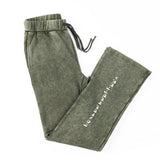 Fluttery Wide Leg Pants - Washed Green