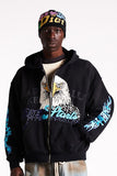 Diet Starts Monday Hell Bent Full Zip Sweatshirt – Vintage Black
