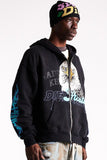 Diet Starts Monday Hell Bent Full Zip Sweatshirt – Vintage Black