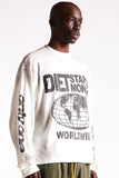 Diet Starts Monday Worldwide Long Sleeve Tee – Antique White