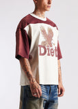 Diet Starts Monday Eagle Yoke Tee – Maroon / Antique White