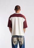 Diet Starts Monday Eagle Yoke Tee – Maroon / Antique White