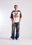 Diet Starts Monday Eagle Yoke Tee – Maroon / Antique White