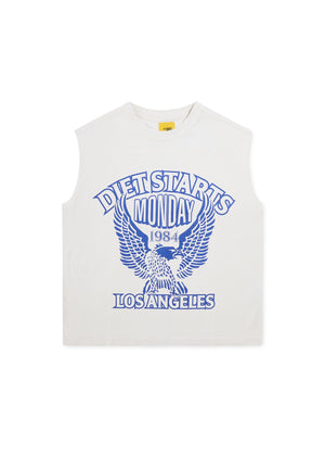 Diet Starts Monday Eagle84 Cut Off Tee – Antique White/Navy