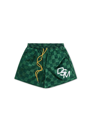 Diet Starts Monday Checkered Nylon Shorts – Green