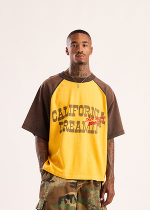 Diet Starts Monday California Dreamin Tee – Vintage Black/Yellow