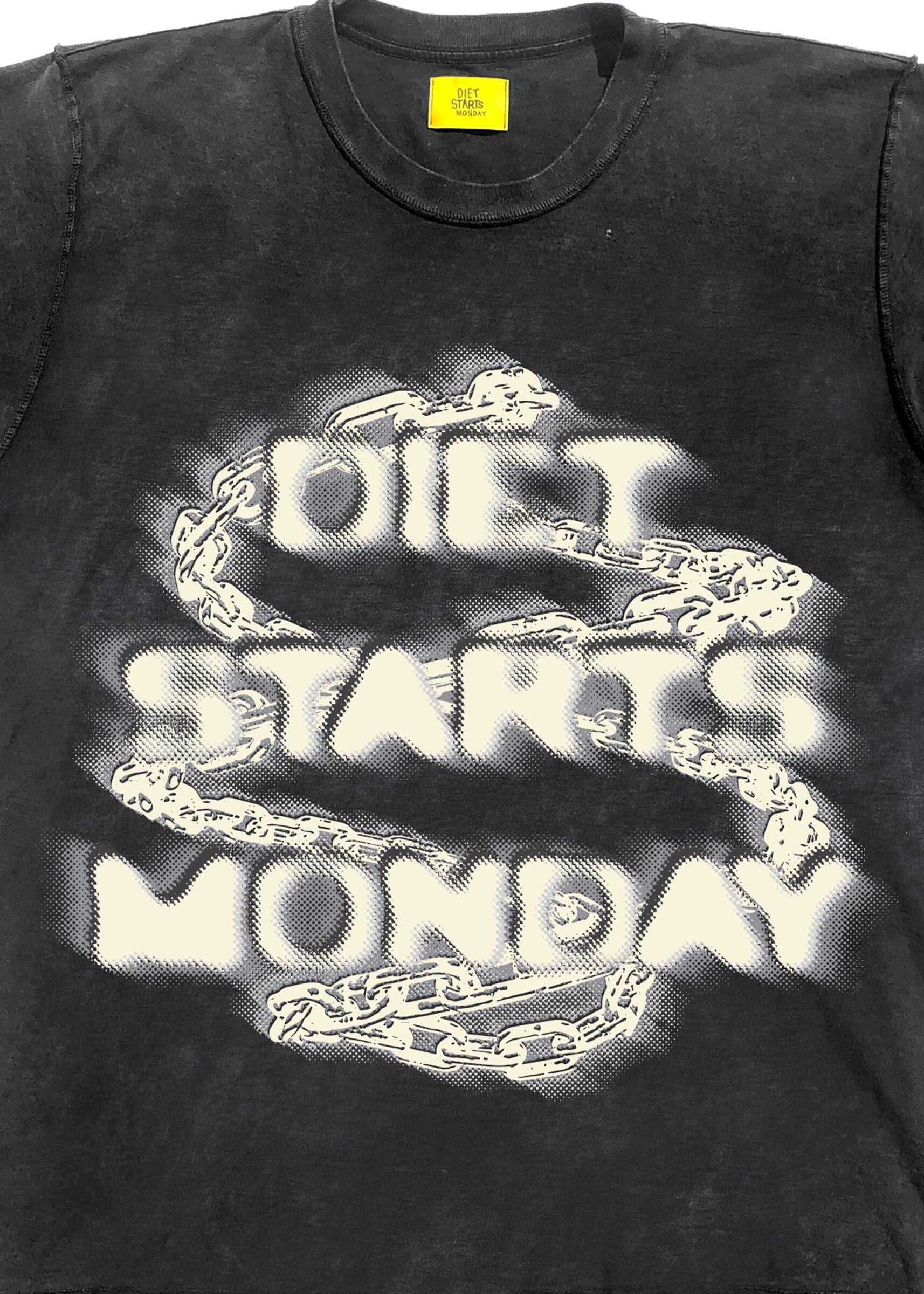 Diet Starts Monday Chain Tee - Vintage Black