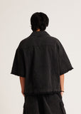 Diet Starts Monday Canvas Short Sleeve Trucker Jacket - Black