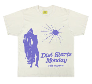 Diet Starts Monday Cortez Tee - Antique White/Purple