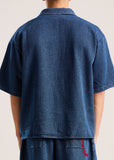 Diet Starts Monday Dropoff Button Up Shirt - Indigo/Red