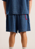 Diet Starts Monday Dropoff Shorts - Indigo/Red