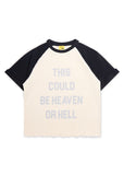 Diet Starts Monday Heaven Or Hell Raglan Tee - Cream/Vintage Black