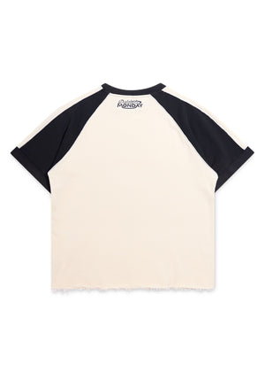 Diet Starts Monday Heaven Or Hell Raglan Tee - Cream/Vintage Black