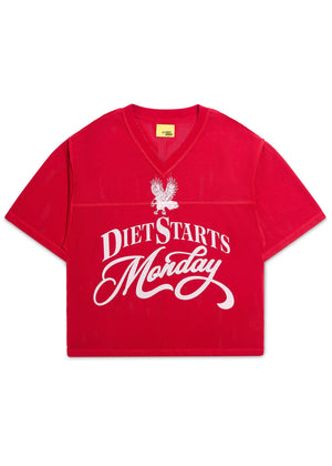 Diet Starts Monday State Champs Practice Jersey - Red/White