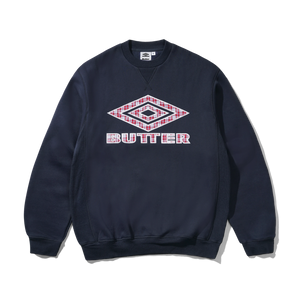Butter Goods X Umbro Diamond Applique Crewneck - Navy