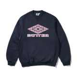 Butter Goods X Umbro Diamond Applique Crewneck - Navy