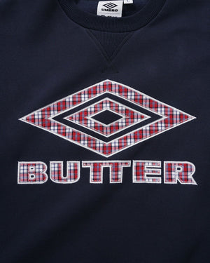 Butter Goods X Umbro Diamond Applique Crewneck - Navy
