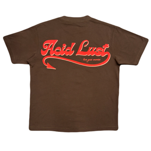 Acid Lust Love Your Enemies T-shirt - Chocolate Brown