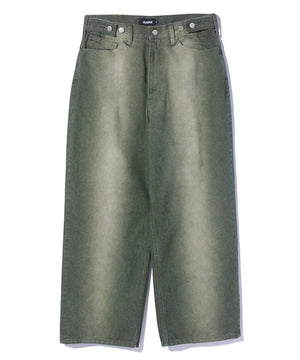 XLarge Faded Baggy Denim Pants - Olive