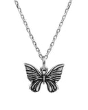 TwoJeys Silhouette Butterfly Effect Necklace – Silver