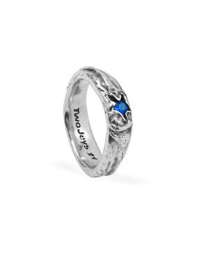 TwoJeys Blue Stone Ring – Silver