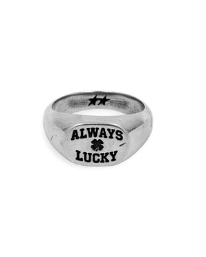 Twojeys Always Lucky Signet Ring - Silver