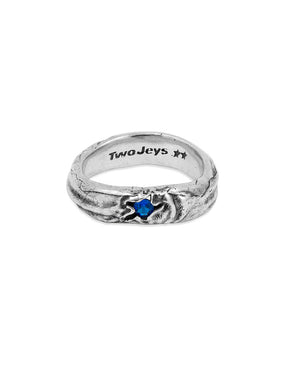 TwoJeys Blue Stone Ring – Silver