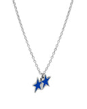TwoJeys Tilted Enameled Necklace - Silver