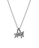 TwoJeys Sketchy Stars Necklace – Silver