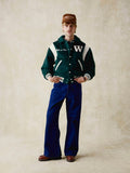 Walk In Paris Wool Varsity Jacket - Green