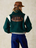 Walk In Paris Wool Varsity Jacket - Green