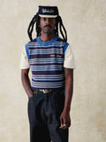 Walk In Paris Striped Sleeveless Knit - Blue