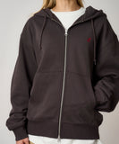 Gramicci One Point Zip Hooded Sweatshirt - Deep Brown