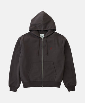 Gramicci One Point Zip Hooded Sweatshirt - Deep Brown