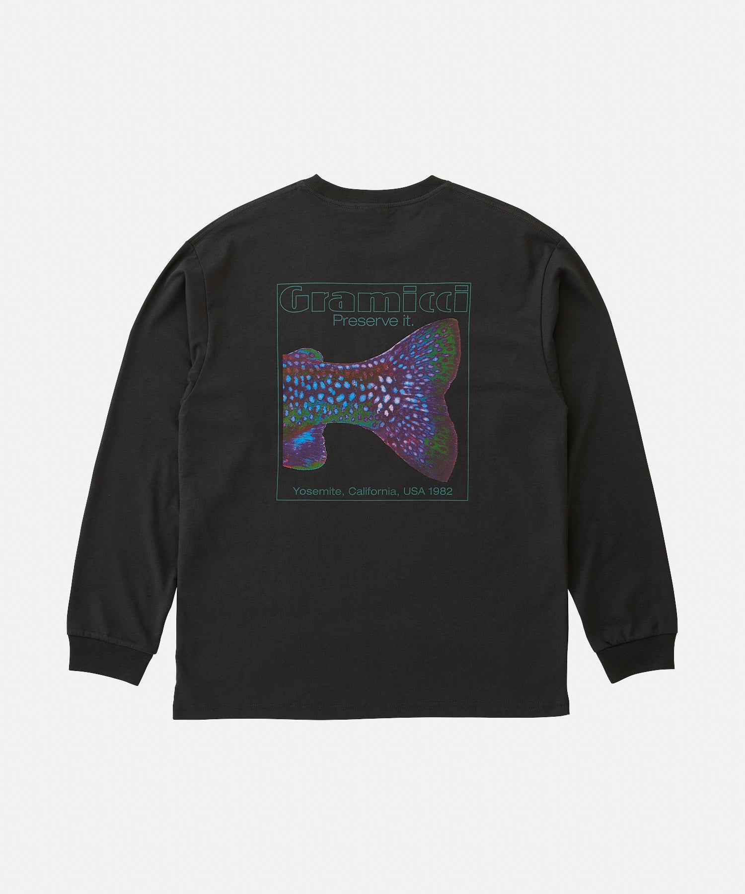 Gramicci Trouttail Graphic Long Sleeve Tee – Black