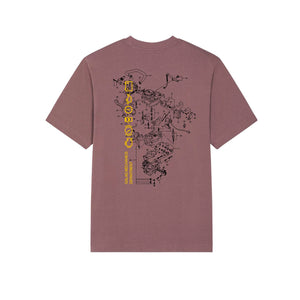 Galag Garage Mechanic Tee - Dusty Purple
