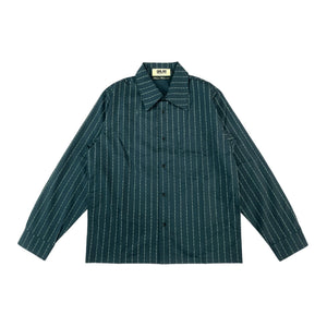 Galag Garage AW26 Pinstripe Shirt - Pine