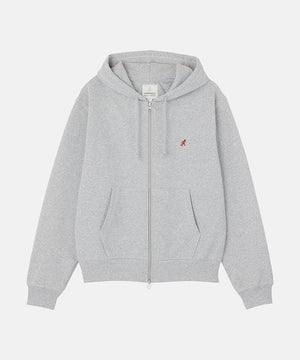Gramicci One Point Zip Hooded Sweatshirt - Grey Heather