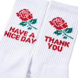 Market Have A Nice Day Socks - White