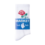 Market Have A Nice Day Socks - White