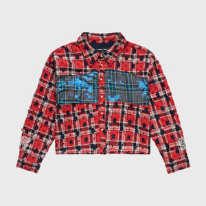 Homme+Femme Wave Patchwork Flannel – Red
