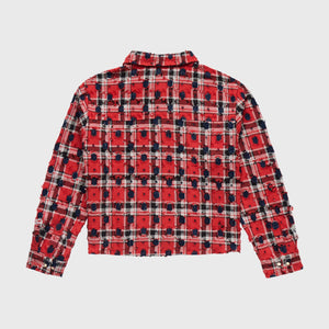 Homme+Femme Wave Patchwork Flannel – Red