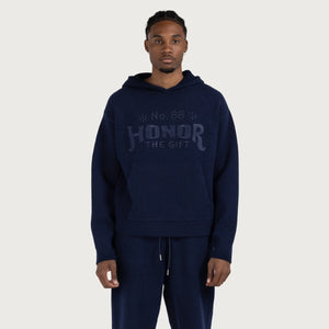 Honor the Gift Art Knit Hoodie – Navy