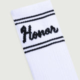 Honor the Gift Drive In Striped Ribbed Sock – White