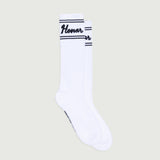 Honor the Gift Drive In Striped Ribbed Sock – White