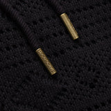 Honor The Gift Pointelle Crochet Drawcord 7" Short - Black