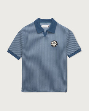 Honor the Gift Striped Knit Polo - Indigo