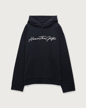 Honor the Gift Script Hoodie - Black